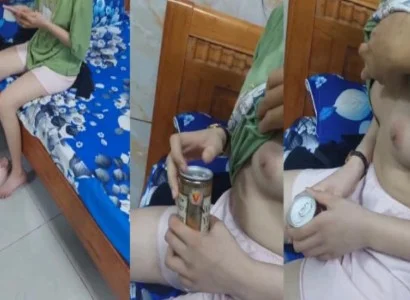Cặp đôi trong nhà nghỉ và tận hưởng trong nhà nghỉ